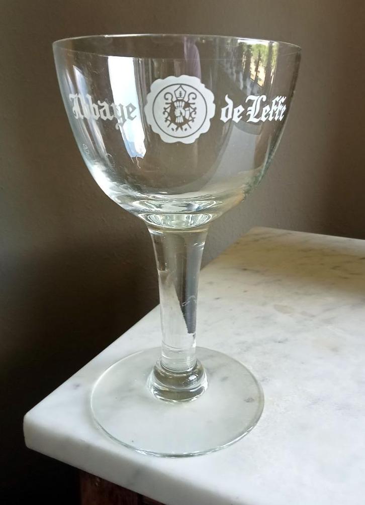 3 Vintage Abbaye de Leffe Belgische bierglazen., Verzamelen, Biermerken, Zo goed als nieuw, Glas of Glazen, Overige merken, Ophalen of Verzenden