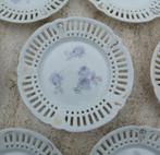 Super Set Gebak / Cake Bordjes Lila Paarse Rozen met Goud, Huis en Inrichting, Keuken | Servies, Nieuw, Ophalen of Verzenden, Bord(en)