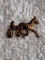 Paardensport : Jockey en Paard: fraaie vergulde pin, Verzamelen, Speldjes, Pins en Buttons, Verzenden, Gebruikt, Sport, Speldje of Pin