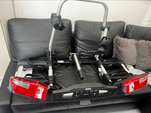 Uebler x21s met BMW logo, Auto diversen, Fietsendragers, Zo goed als nieuw, Trekhaakdrager, 2 fietsen, Brede banden, Elektrische fiets