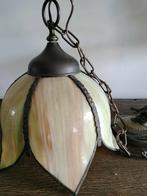 glas in lood hanglamp opaline glas, Huis en Inrichting, Lampen | Hanglampen, Glas, Gebruikt, Ophalen of Verzenden