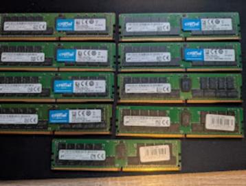 9x Micron 32GB DDR4 PC4-2666V RDIMM ECC (MTA36ASF4G72PZ-2G6) beschikbaar voor biedingen