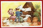 Kinderen - Hond speelt piano voor poes - Ong., Verzamelen, Ongelopen, Kinderen, Ophalen of Verzenden, Voor 1920