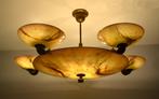 XXL 5-armige Art-Deco / Amsterdamse school lamp - 105 cm !!!, Huis en Inrichting, Lampen | Hanglampen, Ophalen, Gebruikt, 50 tot 75 cm