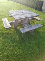 Te koop robuuste picknick tafel, Tuin en Terras, Ophalen of Verzenden, Zo goed als nieuw, Rechthoekig