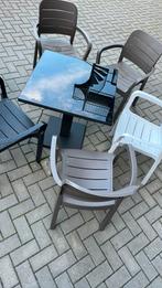 Balkon tafel verkocht-stoelen ALLIBERT design MOET SNEL WEG, Ophalen of Verzenden, Zo goed als nieuw, Kunststof, 2 zitplaatsen