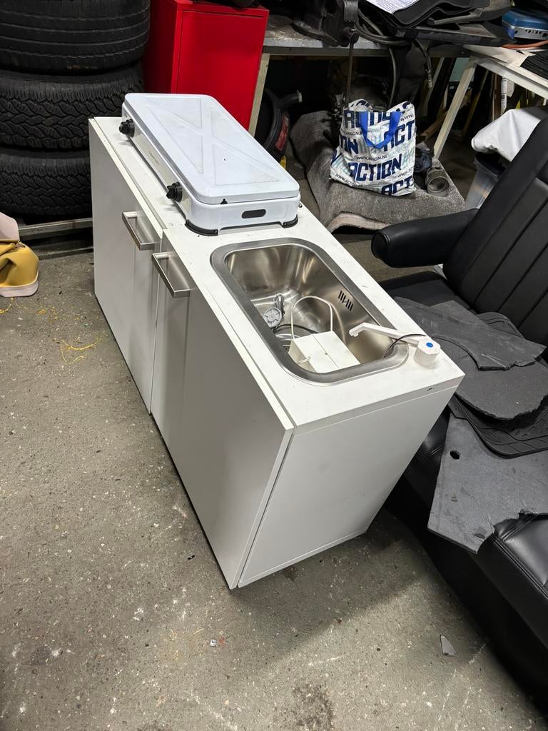 Keukenblokje keukentje camper kampeerauto, Ophalen, Gebruikt
