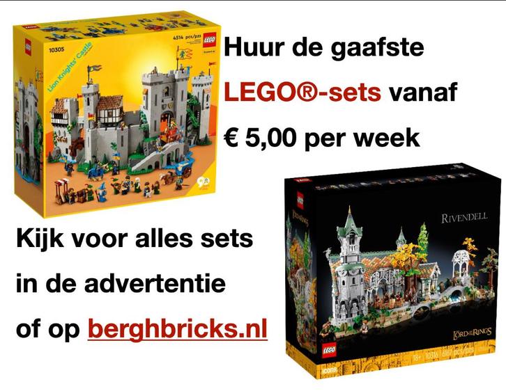 Huur de gaafste LEGO sets vanaf €5/week bij Berghbricks, Kinderen en Baby's, Speelgoed | Duplo en Lego, Nieuw, Lego, Complete set