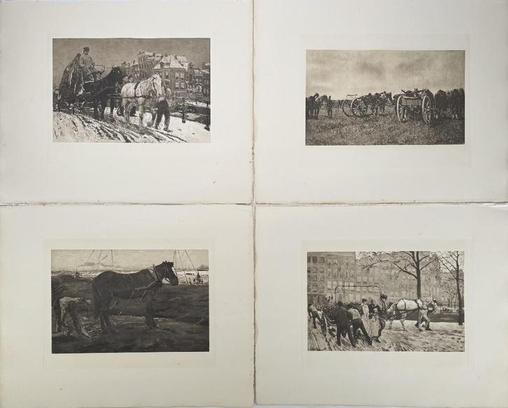137. Vijftien fotogravures, George Hendrik Breitner, 1910, Antiek en Kunst, Kunst | Etsen en Gravures, Ophalen of Verzenden