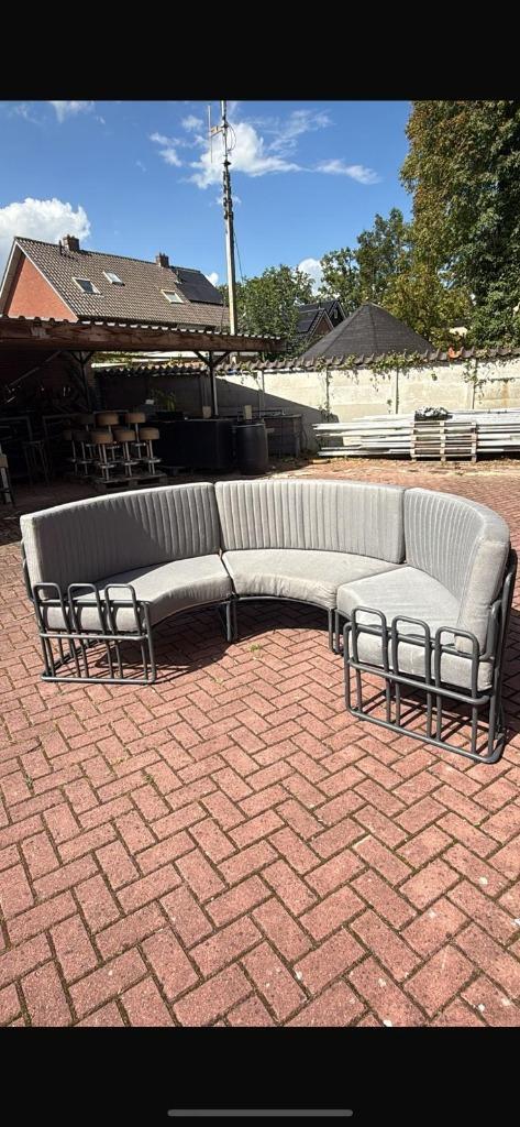 Loungebank voor buiten, Huis en Inrichting, Banken | Bankstellen, Gebruikt, Hoekbank, Vierpersoons of meer, Ophalen