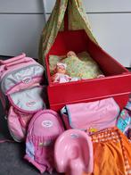 Baby Born met bed, babynest, Trolley, Rugzak en veel acces., Ophalen, Gebruikt, Babypop