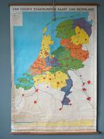 Vintage schoolkaart Nederland, Aardrijkskunde, Ophalen