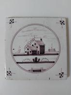 Oud Hollandse Tegels (Mangaan) - 2 stuks, Antiek en Kunst, Antiek | Wandborden en Tegels, Ophalen of Verzenden