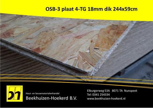 OSB platen 18mm 244x59cm, Doe-het-zelf en Verbouw, Platen en Panelen, Nieuw, Hout, Minder dan 20 mm, Ophalen