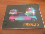 Instructieboek Renault 5 1978, mooie staat!, Ophalen of Verzenden