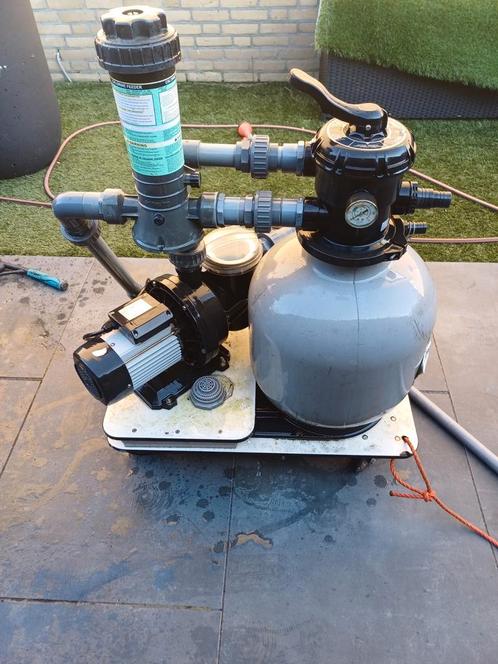 Mooie zware zandfilter incl automatisch gloor dispenser., Tuin en Terras, Zwembad-toebehoren, Zo goed als nieuw, Ophalen