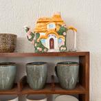 Vintage cottage house theepot - Tea House, Antiek en Kunst, Antiek | Keramiek en Aardewerk, Ophalen of Verzenden