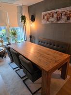 Complete Eetkamer Set - Tafel & Zitbank, Huis en Inrichting, Tafels | Eettafels, Ophalen, 100 tot 150 cm, Landelijk/Industrieel