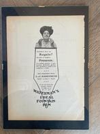 UNIEK Italiaans Advertentie 1907 waterman Kwaliteits Pennen, Ophalen of Verzenden