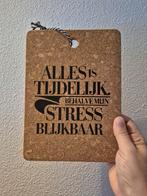 Kurk decoratie> stress quote, Nieuw, Ophalen of Verzenden, X, X
