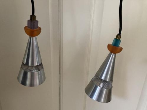 Studio Brandend Zand Hanglamp 2 stuks vintage, Huis en Inrichting, Lampen | Hanglampen, Gebruikt, Minder dan 50 cm, Metaal, Ophalen of Verzenden