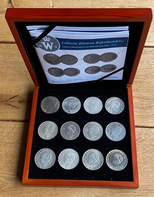 Collectie Zilveren Rijksdaalders Wilhelmina, Postzegels en Munten, Munten | Nederland, Setje, 2½ gulden, Koningin Wilhelmina, Zilver