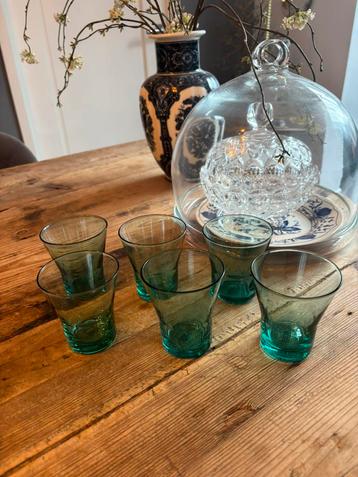 Water/sapglazen groen glas Loods5, nieuwstaat beschikbaar voor biedingen