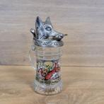 BMF borrelglas miniatuur bierpul vossenkop van tin, Onbekend, Ophalen of Verzenden, Zo goed als nieuw, Borrel- of Shotglas