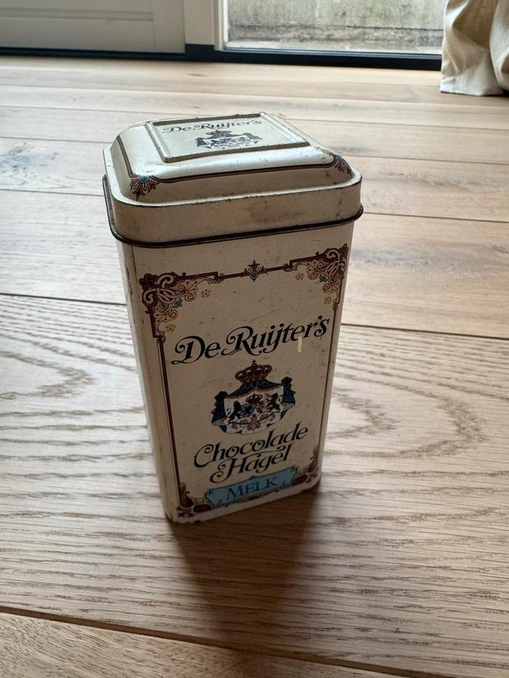 Vintage De Ruijter Chocoladehagel Bus, Antiek en Kunst, Antiek | Emaille, Ophalen of Verzenden