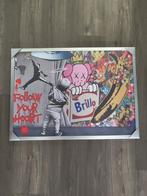 Banksy x Andy Warhol Brillo - Unieke Street Art, 50 tot 75 cm, Nieuw, Ophalen of Verzenden, Print