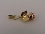 Gouden Teka hanger roosje met parel Theodore Klotz       G62, Gebruikt, ., Ophalen of Verzenden, .