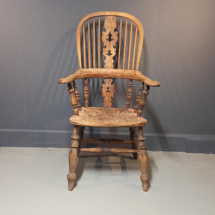 Antieke Windsor verandastoel, Antiek en Kunst, Antiek | Meubels | Stoelen en Banken, Ophalen of Verzenden