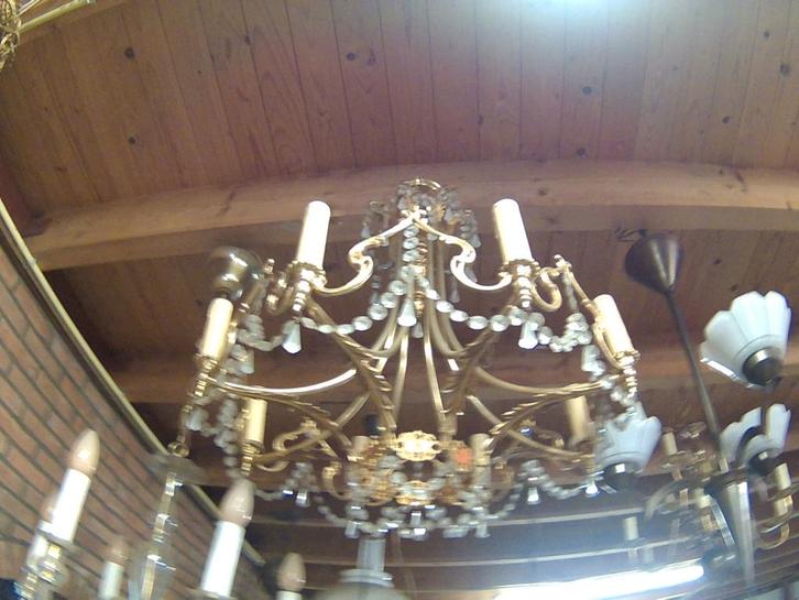 hanglampen vintage diversen, Huis en Inrichting, Lampen | Hanglampen, Gebruikt, Minder dan 50 cm, Glas, Hout, Metaal, Overige materialen