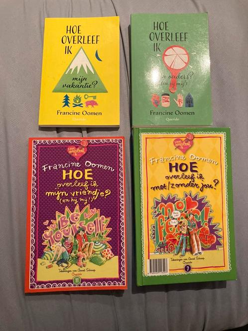 4 boeken hoe overleef ik, Boeken, Kinderboeken | Jeugd | 10 tot 12 jaar, Zo goed als nieuw, Ophalen of Verzenden