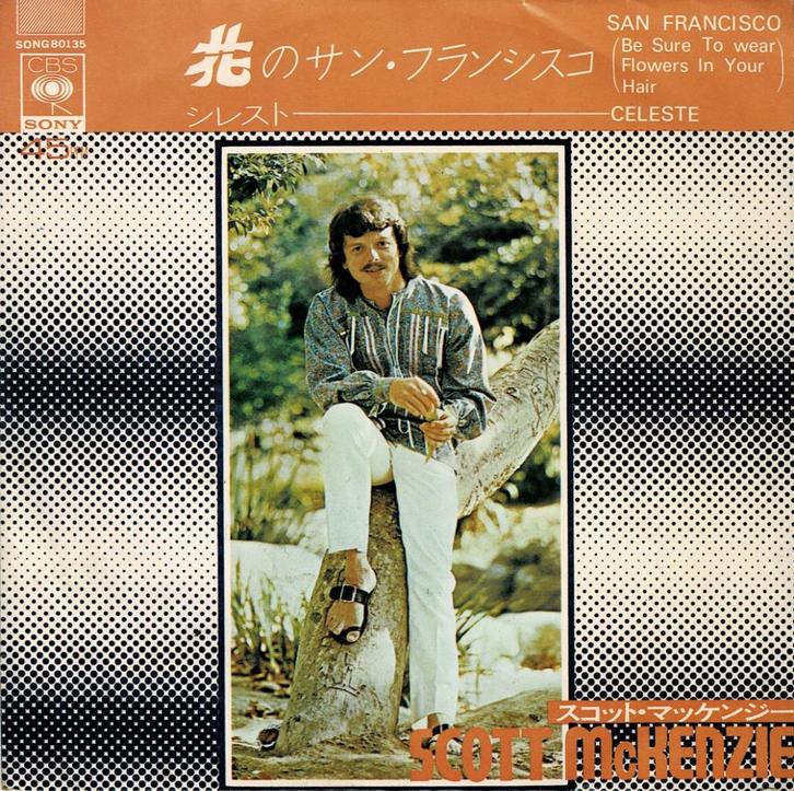 Scott McKenzie - San Francisco / Celeste (Japan 1968), Cd's en Dvd's, Vinyl Singles, Gebruikt, Single, Pop, 7 inch, Ophalen of Verzenden