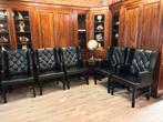 Chesterfield vergaderstoelen director chairs 6 x, Antiek en Kunst, Ophalen