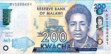 200 Kwacha Malawi 2022 Bankbiljet UNC #MW4c beschikbaar voor biedingen