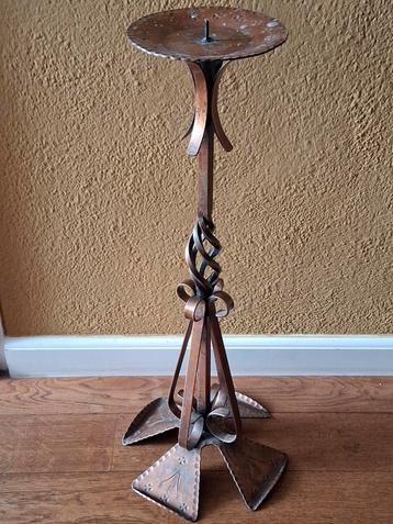 Antieke Koperen Kandelaar 72 cm ! beschikbaar voor biedingen