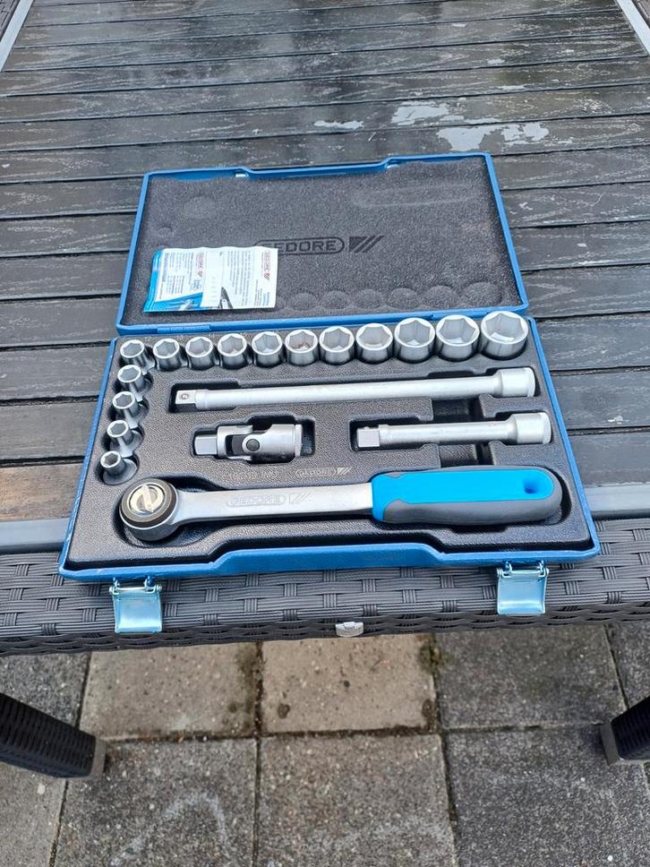 Gedore 19 JMU-3 Doppenset - Nieuw!, Doe-het-zelf en Verbouw, Gereedschap | Handgereedschap, Nieuw, Ophalen of Verzenden