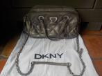 luxe vintage design tas van DKNY zilver leder, Sieraden, Tassen en Uiterlijk, Tassen | Schoudertassen, Overige merken, Gebruikt