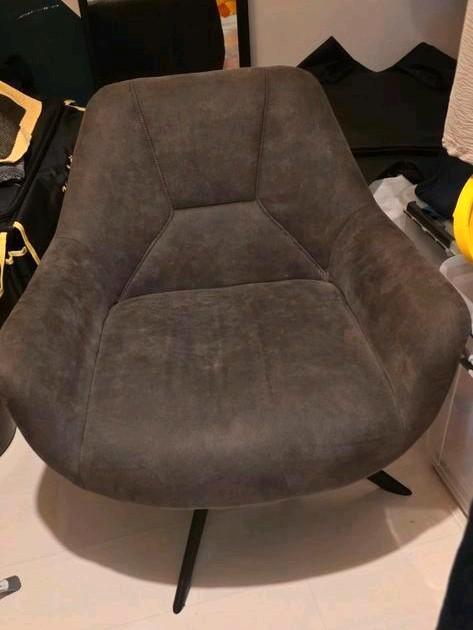Donker bruine draaistoel, Huis en Inrichting, Fauteuils, Stof, 50 tot 75 cm, Minder dan 75 cm, Ophalen