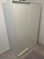 Schuifdeurkast, wit, IKEA, Kleppstad 117x176 cm, Huis en Inrichting, Kasten | Kledingkasten, Ophalen, 100 tot 150 cm, Met hangruimte