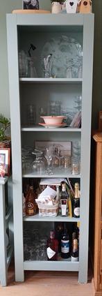 Stevige houten boekenkast 185 x 58 x 35, Ophalen, Met plank(en), Gebruikt, 50 tot 100 cm