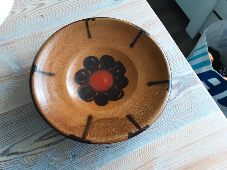 Mooi oude retro/vintage wandbord met bloemmotief., Antiek en Kunst, Antiek | Wandborden en Tegels, Ophalen of Verzenden