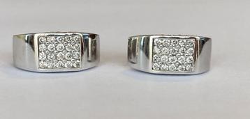 18 kt gouden creolen met 1.40 karaat diamanten beschikbaar voor biedingen