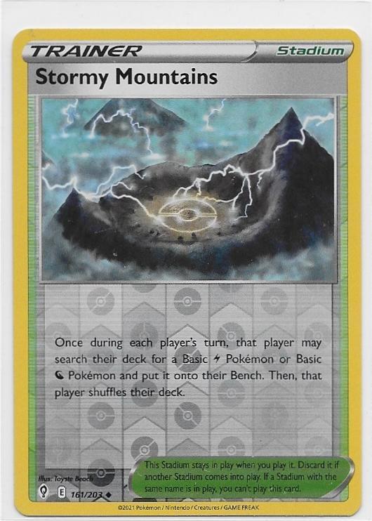 Evolving Skies,  Stormy Mountains [reverse] 161/203, Hobby en Vrije tijd, Verzamelkaartspellen | Pokémon, Nieuw, Losse kaart, Verzenden
