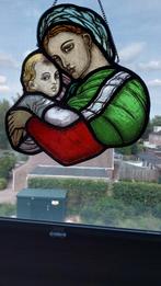 Glas in lood Maria met kind, Ophalen of Verzenden, Gebruikt, Beeld(je)