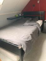 Ledikant voor matrasmaat 120x220, deze week nog op te halen., Huis en Inrichting, Slaapkamer | Bedden, Gebruikt, Zwart, Tweepersoons