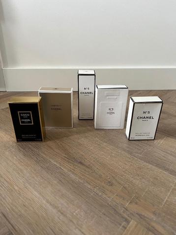 Heel goed 5x Chanel parfum doosjes Noir No5 Gabrielle L'eau beschikbaar voor biedingen