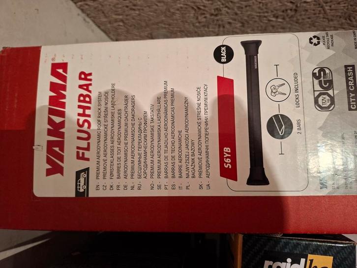 Yakima FlushBar 100cm Zwart - Dakdragers, Auto diversen, Dakdragers, Gebruikt, Ophalen of Verzenden